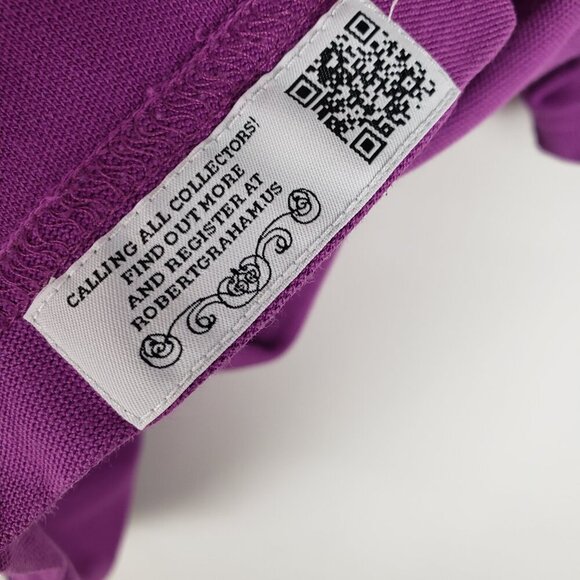 Robert Graham Polo Shirt Purple Devil Short Sleeve Classic Fit Mens Size 4XL - Picture 9 of 13